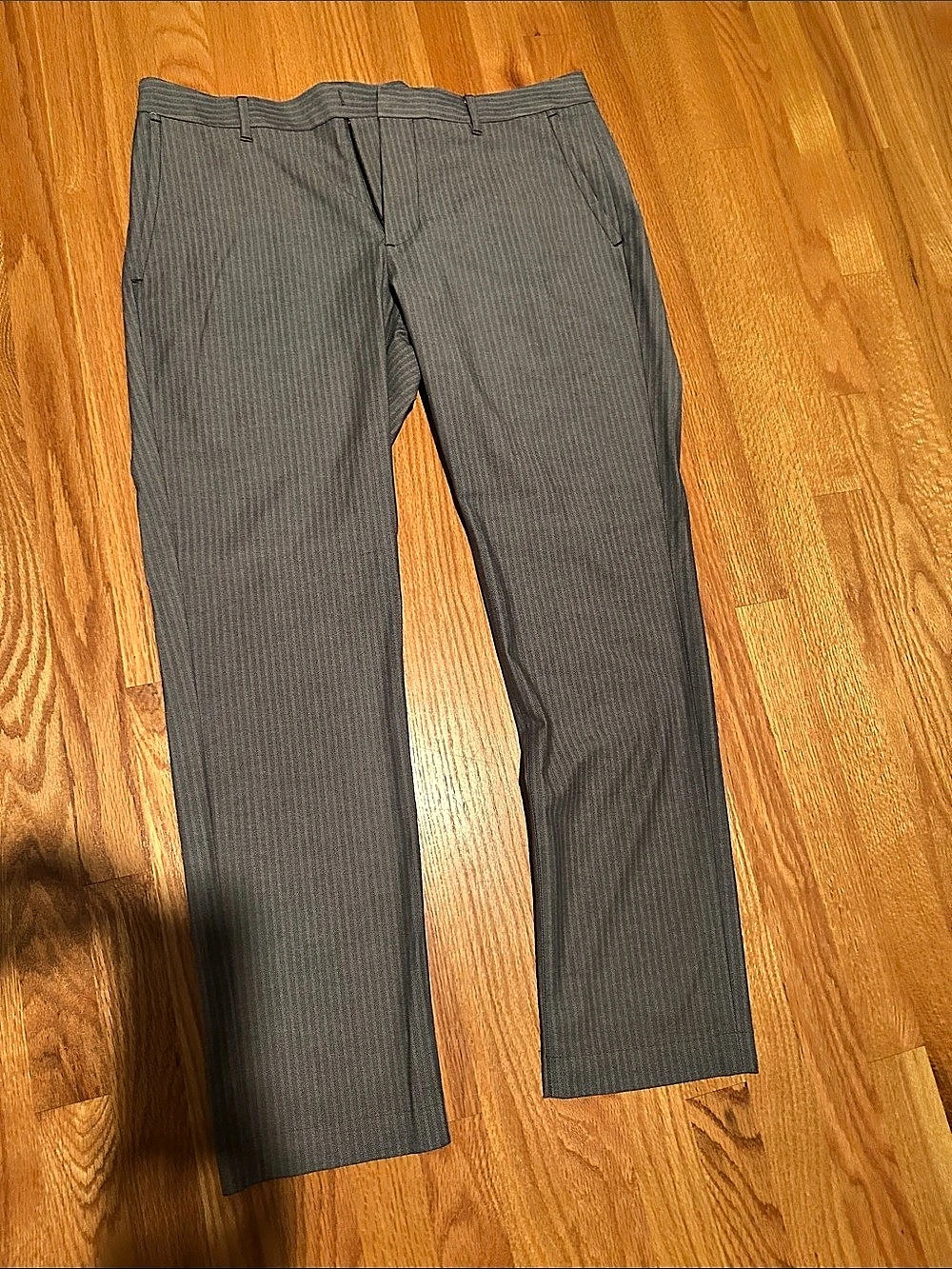 Bonobos Weekday Warrior Slim Fit Stripe Dress Pants Gray